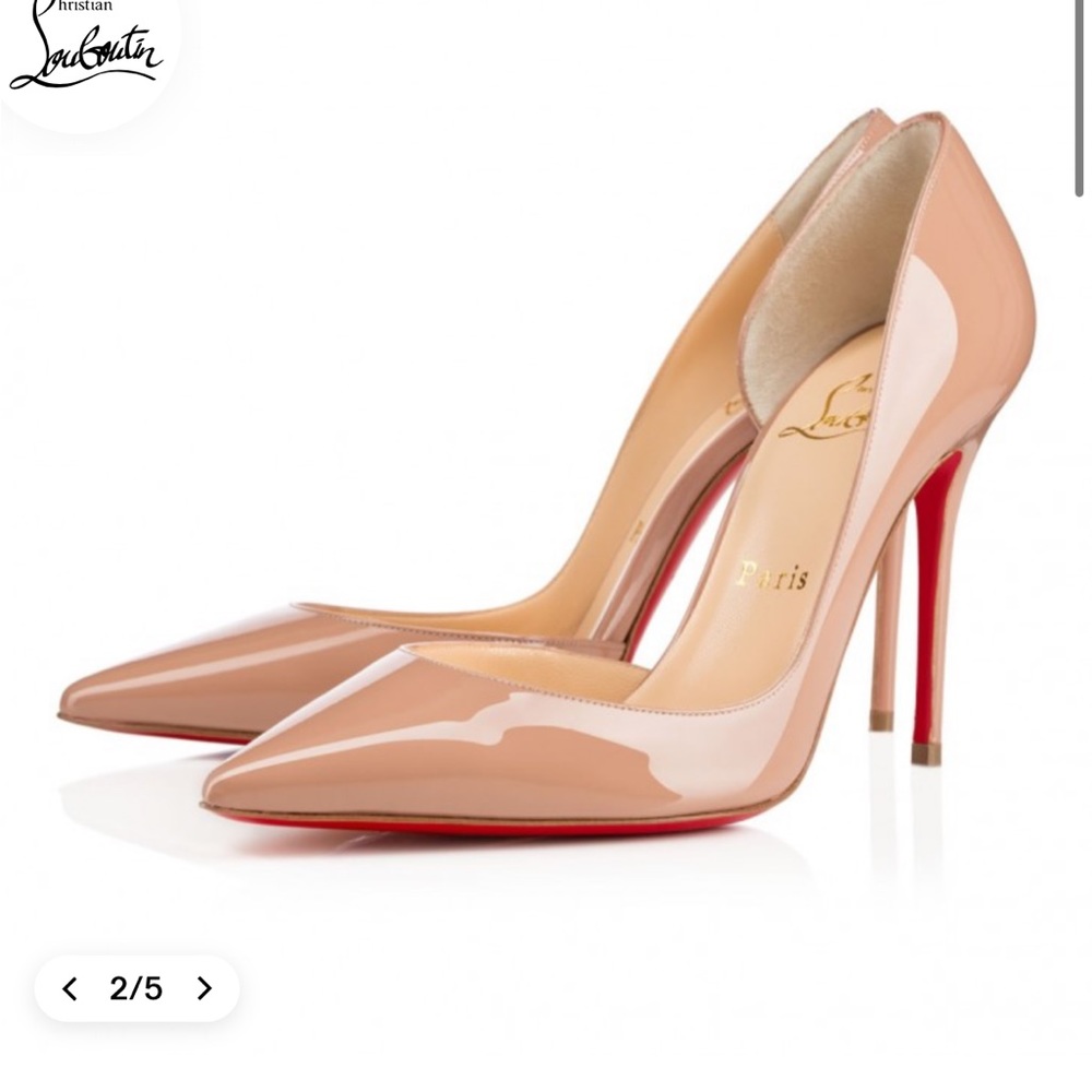 Christian Louboutin Iriza Patent Calf Blush Heels